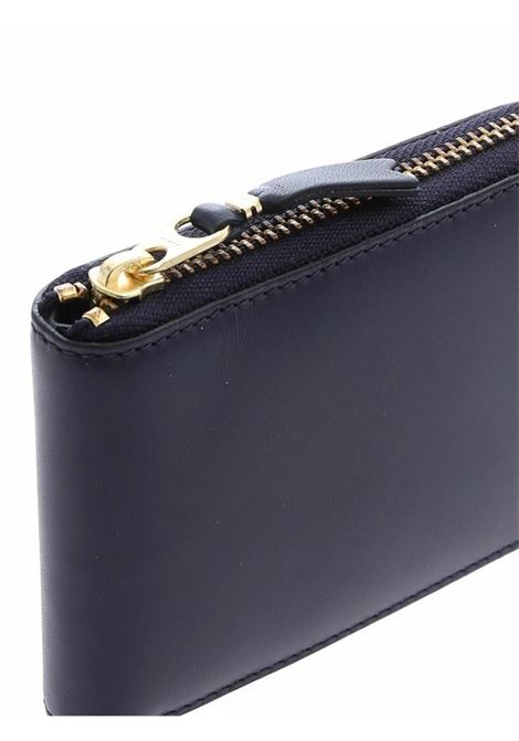 zip wallet unisex brown in leather COMME DES GARÇONS WALLET | SA7100NAVY